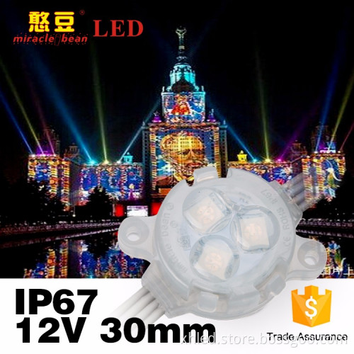 DMX512 30mm 12V 3led RGB led pixel light